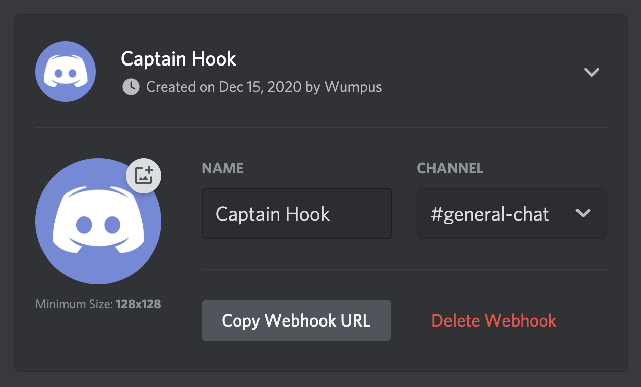 Discord webhook